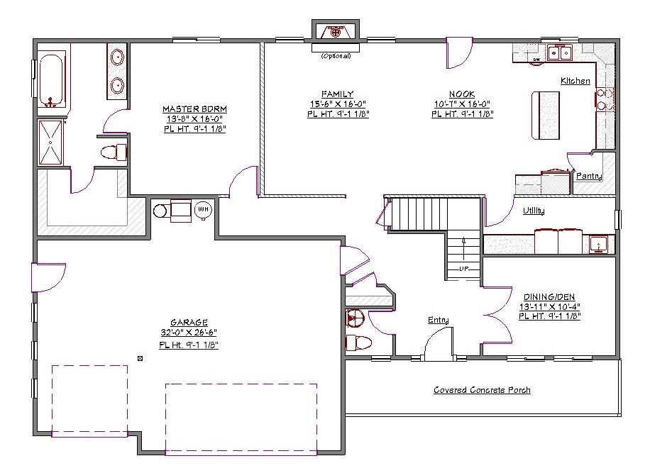2 Story, 2,822 Sq Ft, 4 Bedroom, 3 Bathroom, 3 Car Garage, Craftsman