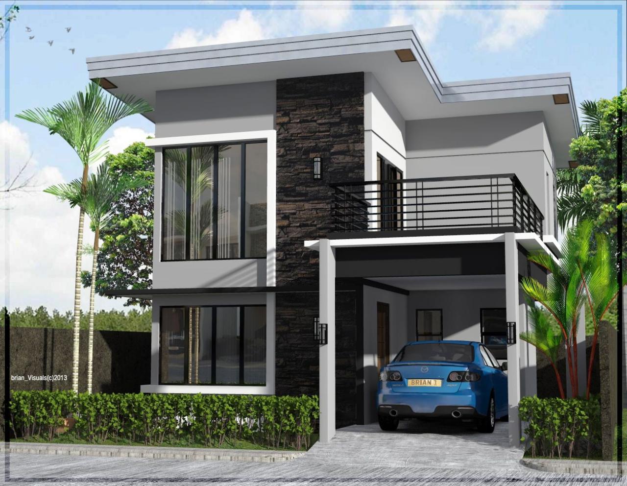 2 Storey Modern Small Houses With Gate Of Philippines