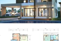 House design plan 13x12m with 5 bedrooms House Idea Beautiful house