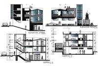 Apartment Section Plan And Elevation Design Cadbull