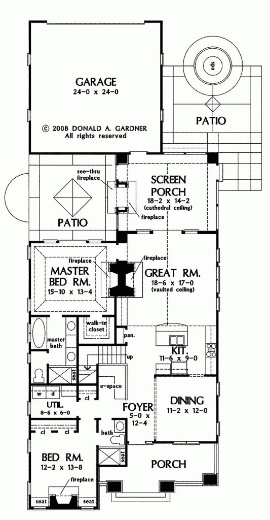 Image result for narrow lots rear garage house plans Narrow lot house