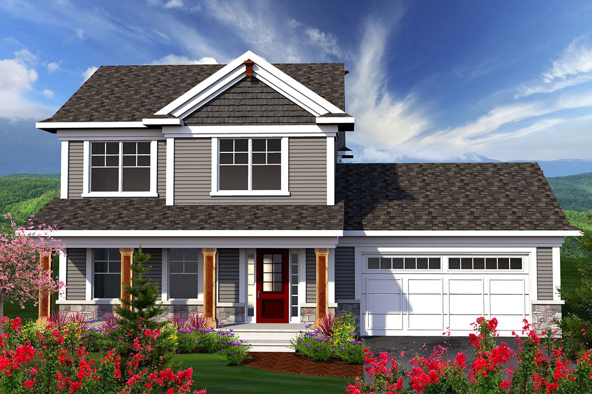 Plan 89906AH 2 Story Home With Large Front Porch Ranch style house