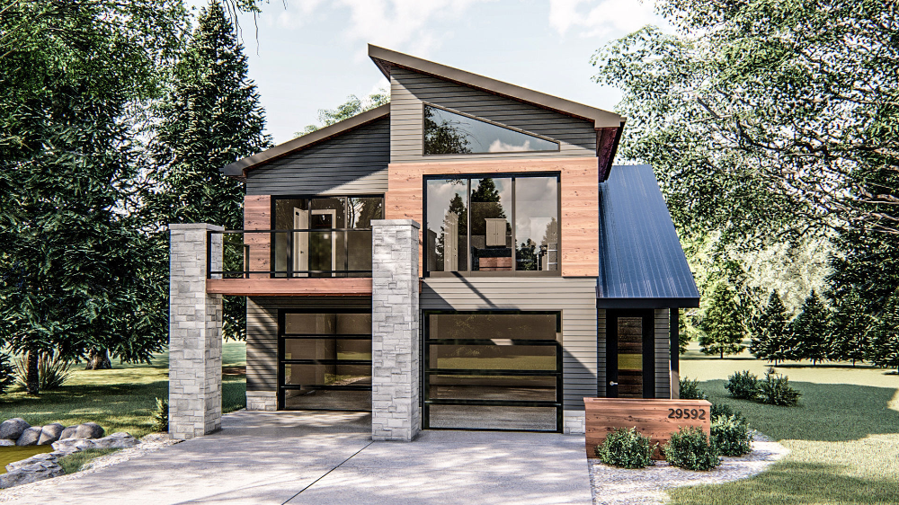 Modern 2 Car Garage with Apartment Lone Tree in 2020 Modern tiny