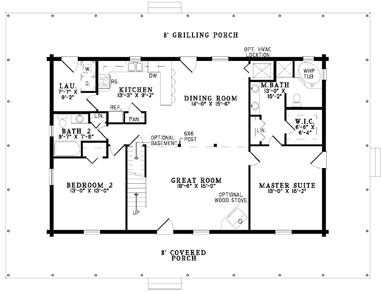 2 Bedroom 2 Bath Single Story House Plans