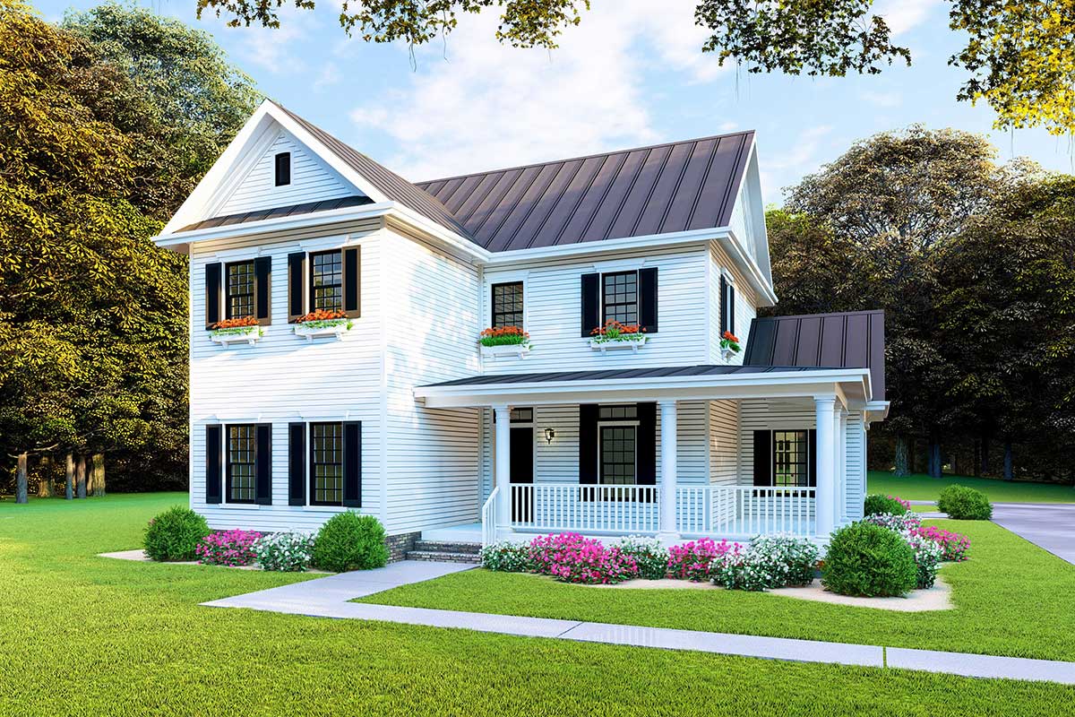 Zafran House 2 Story 4 Bedroom L Shaped House Plans / LShaped House
