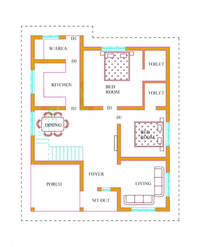 Luxury Kerala Two Bedroom House Plans New Home Plans Design