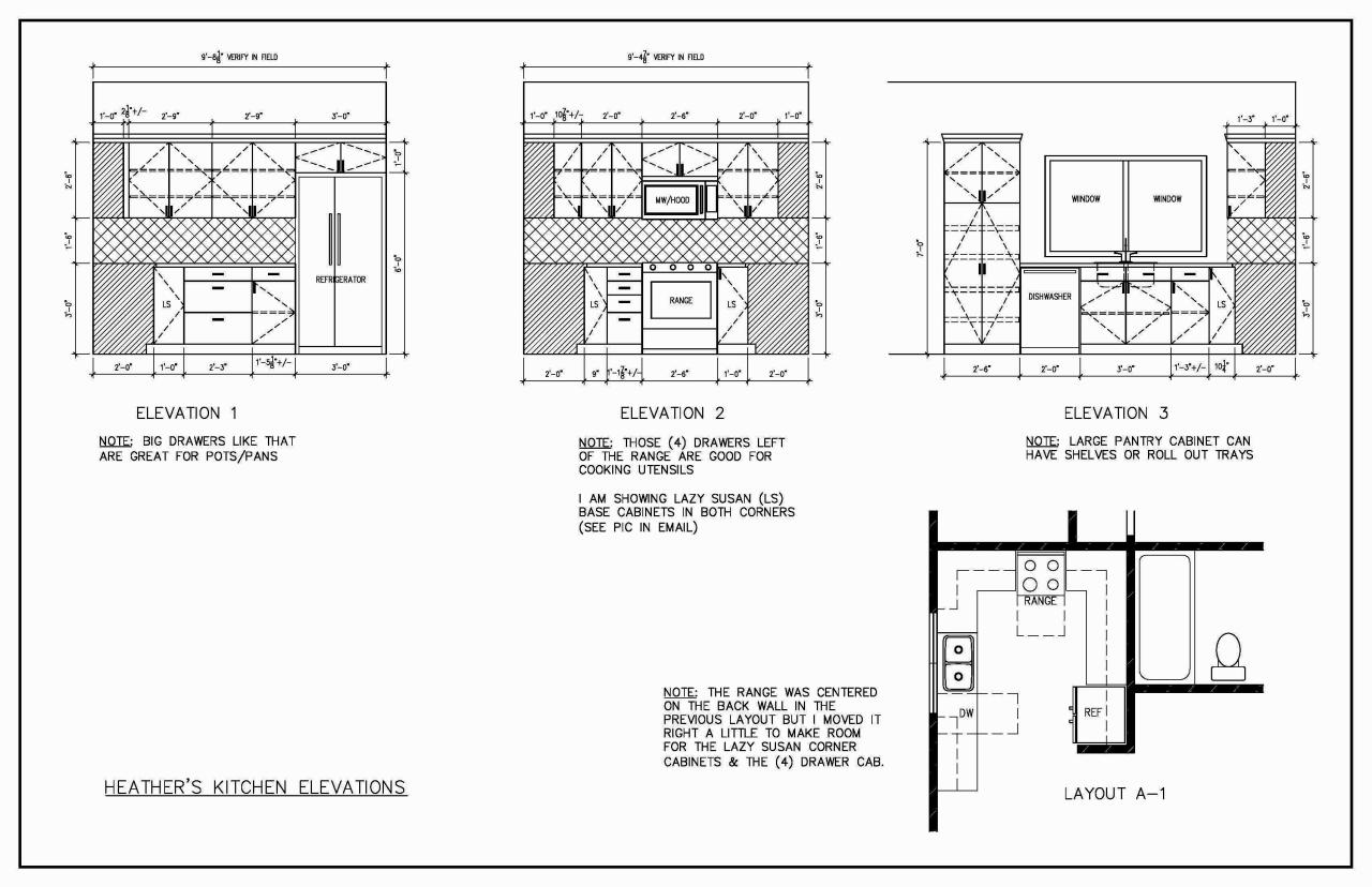 Kitchen ElevationPlan UShape Kitchen design layout, Small