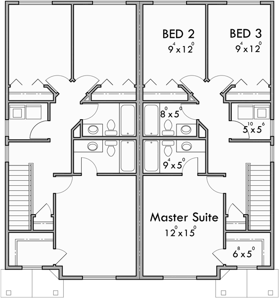You Have To See These 15 Inspiring 2 Story Duplex Floor Plans Home