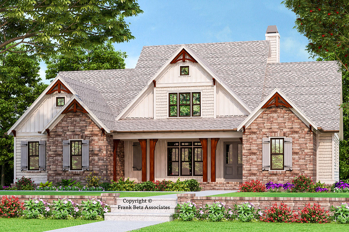 5Bed New American Home Plan with Main Floor Master 710026BTZ