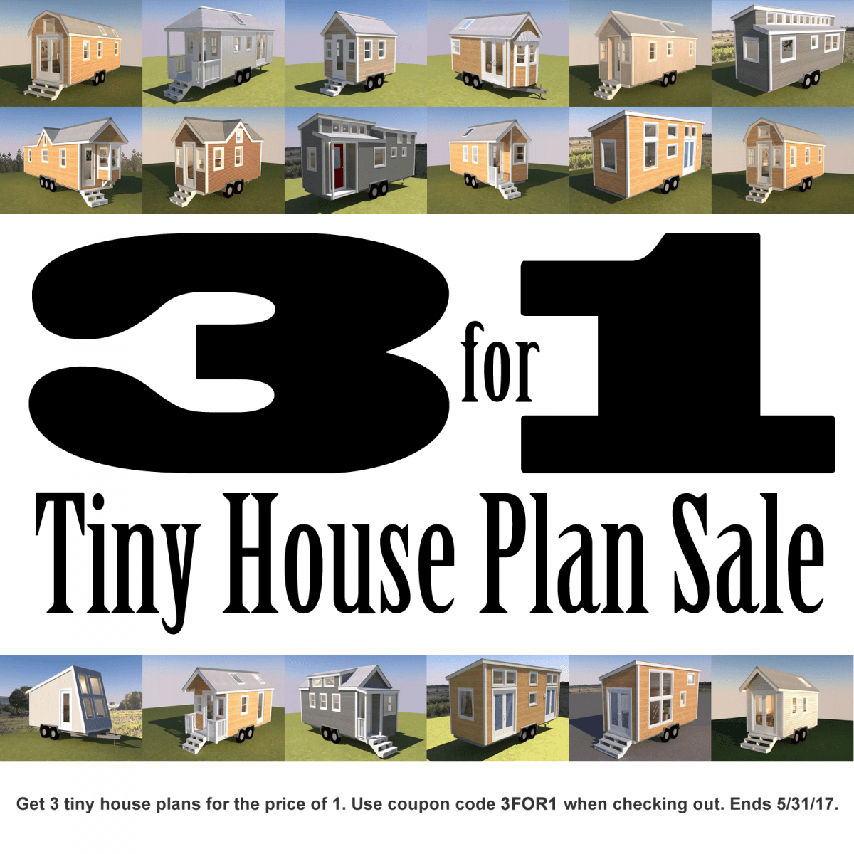 3 FOR 1 Tiny House Plan Sale Announcement Tiny House Design