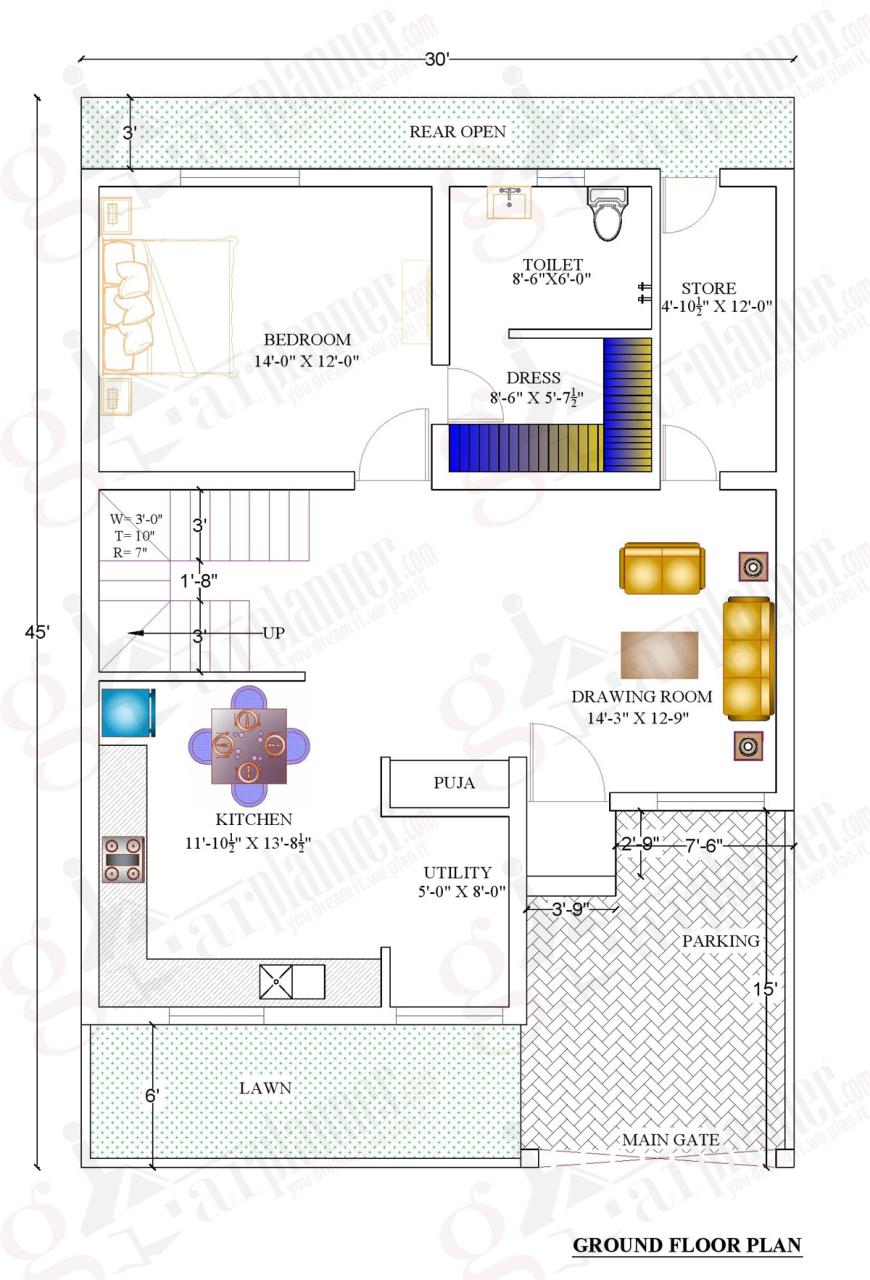 1000 sqft home plan Acha Homes