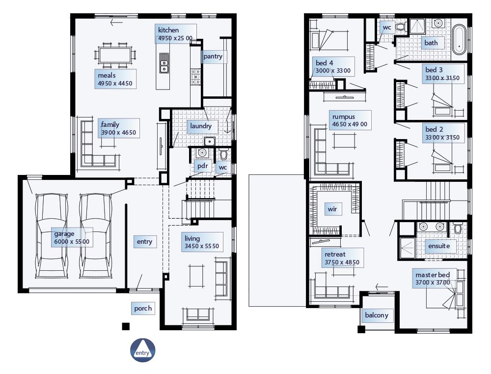Simonds Homes Floorplan Harcrest House floor plans, Narrow house
