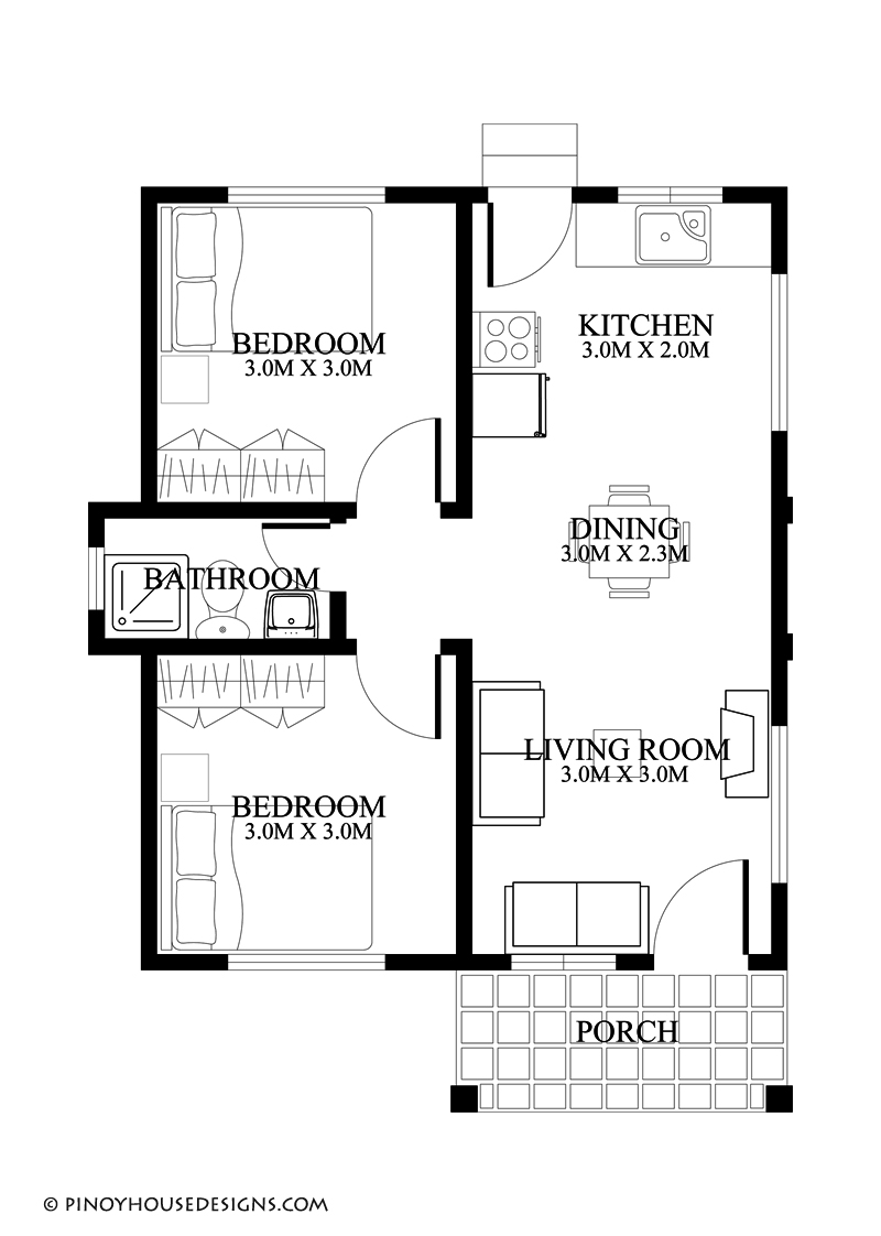Extremely 2 Bedroom House Plans Pinoy House Designs
