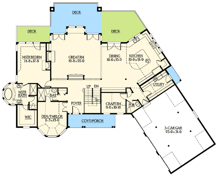 Two Master Suites 2391JD Architectural Designs House Plans