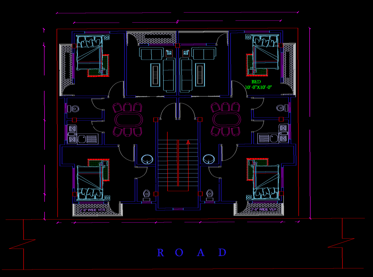 Residential Building Plans Dwg Free Download Download cad block in