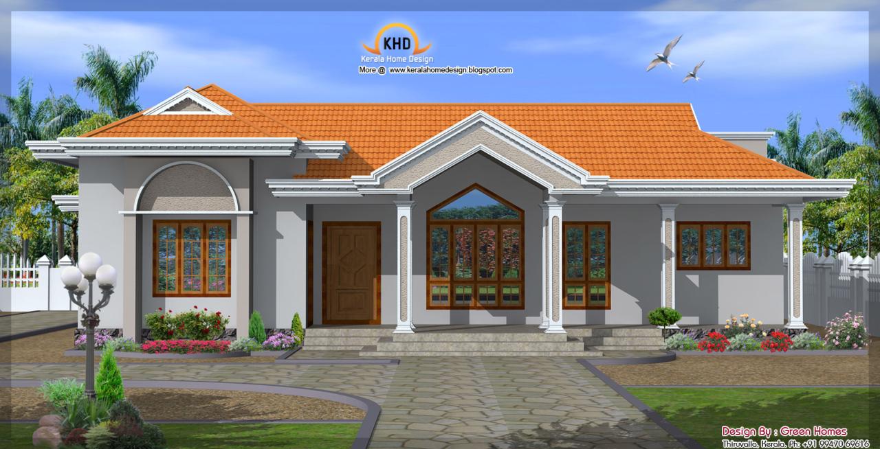 Beautiful Single Floor House Elevation 2130 Sq. Ft Kerala home