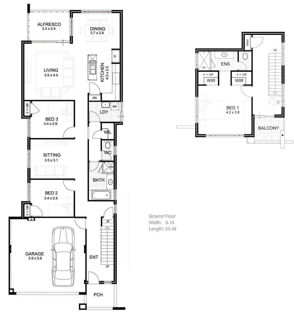 Best 24+ One Story House Plans For Long Narrow Lot