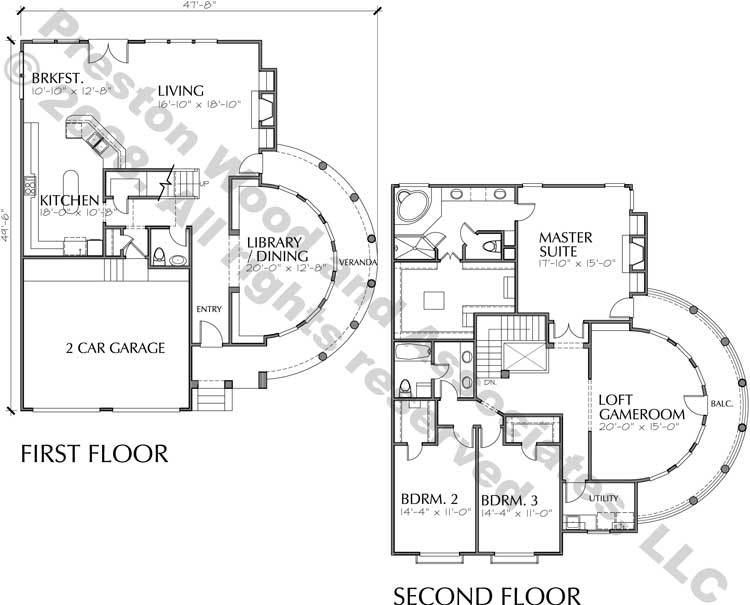 Two Story Patio Home Plan C8039 House plans, How to plan, Two story