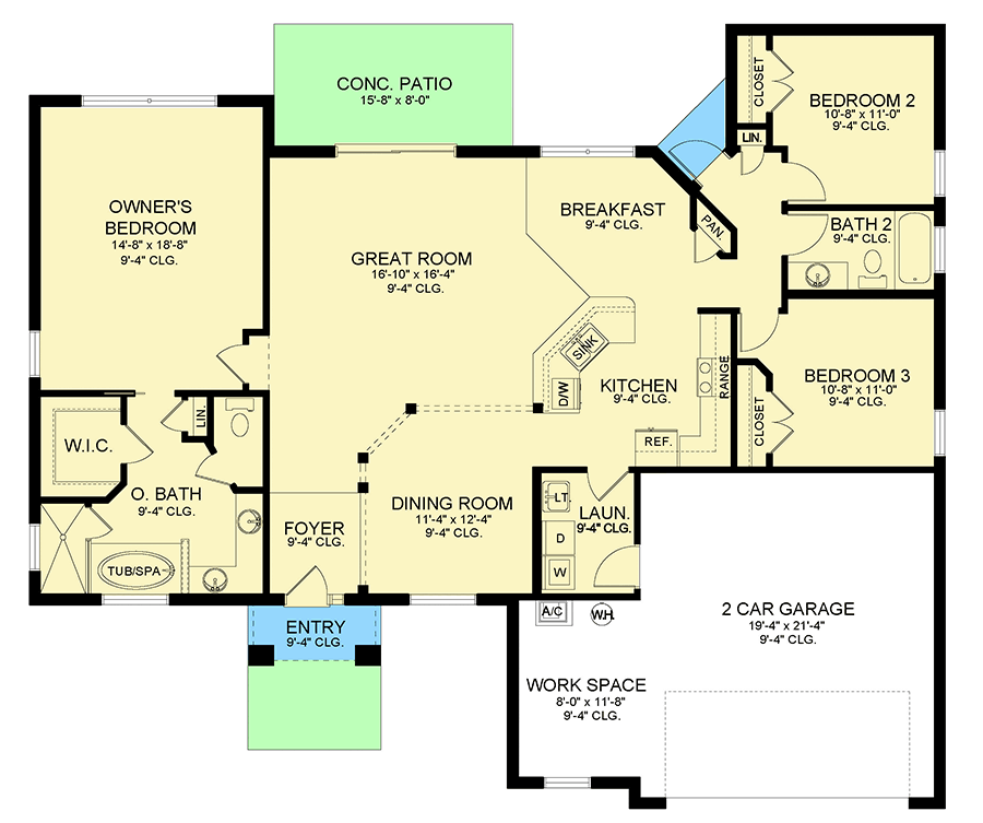 Onelevel House Plan with Open Layout 82272KA Architectural Designs