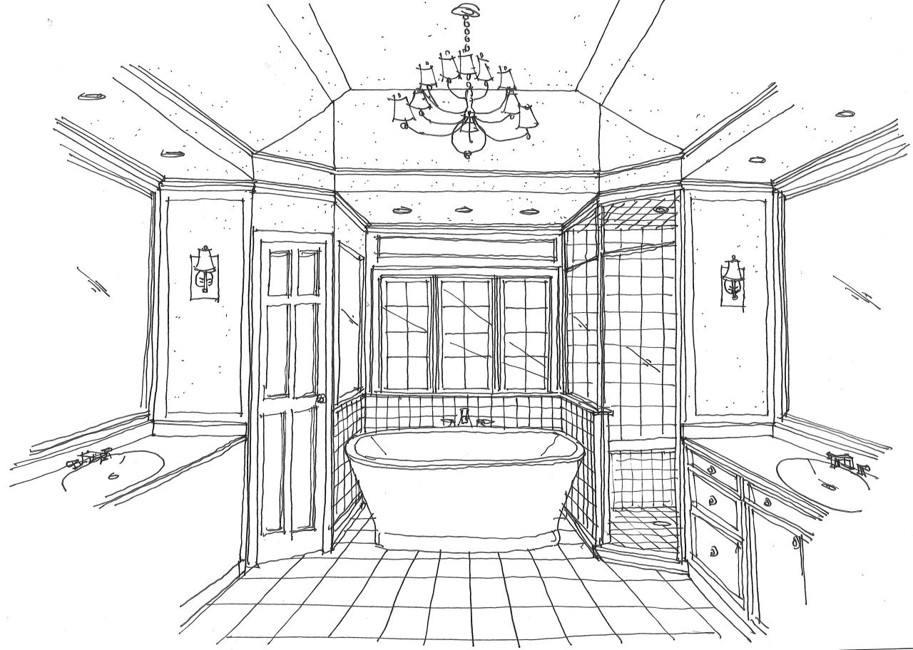 Sketch for Master Bath Renovation Bathroom layout, Bathroom and Sketches