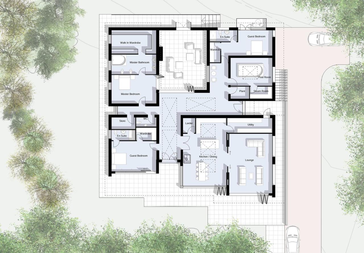 Artform shows off plans for 'semirural' onelevel house