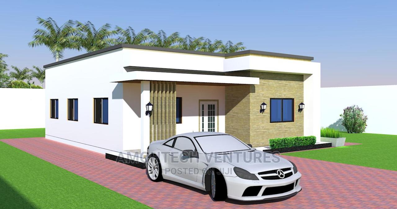 34 X 45 Feet 3 Bedroom House Plan in Tema Metropolitan Building