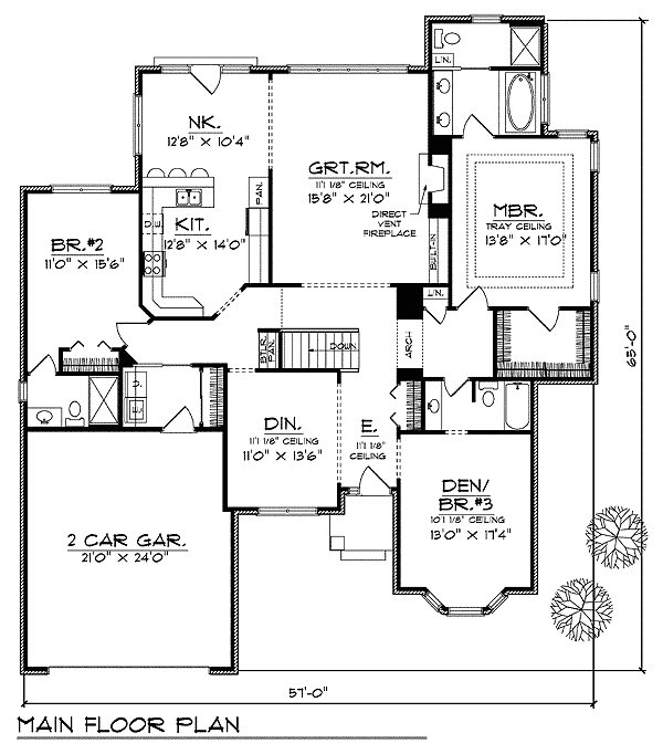 2 Bedroom Ranch House Plan 89526AH Architectural Designs House Plans