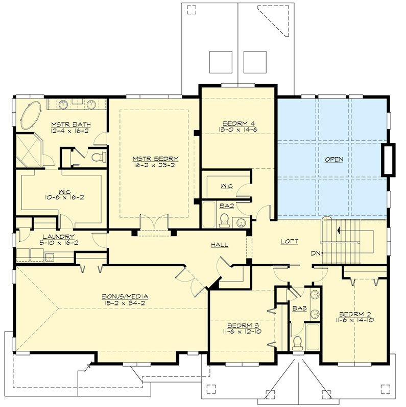 Modern Craftsman House Plan With 2Story Great Room 23746JD