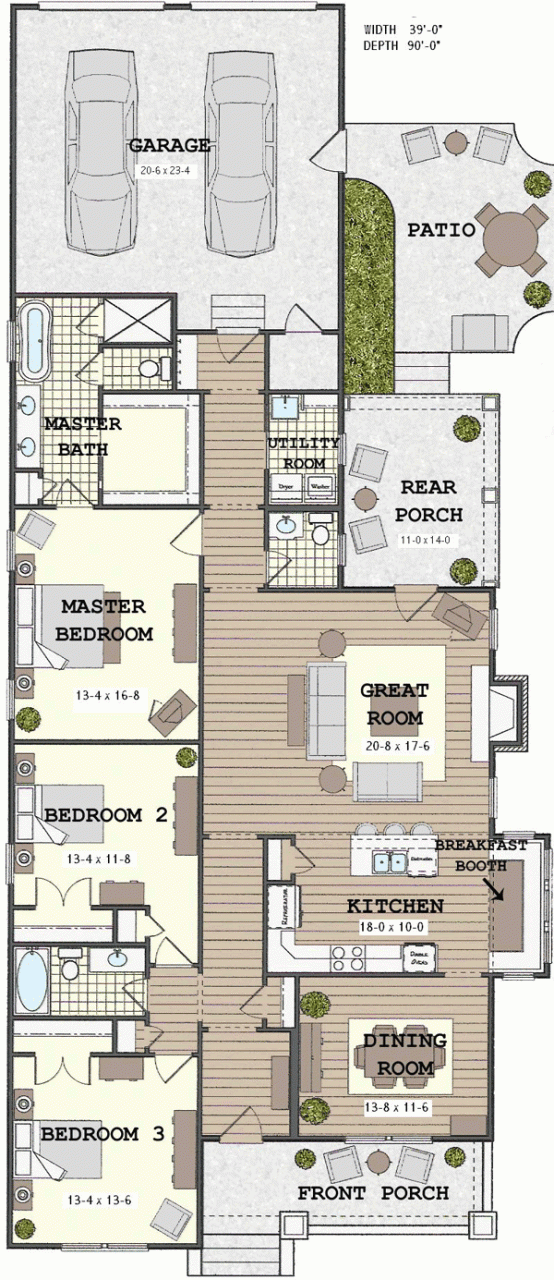 Long Narrow House Floor Plans