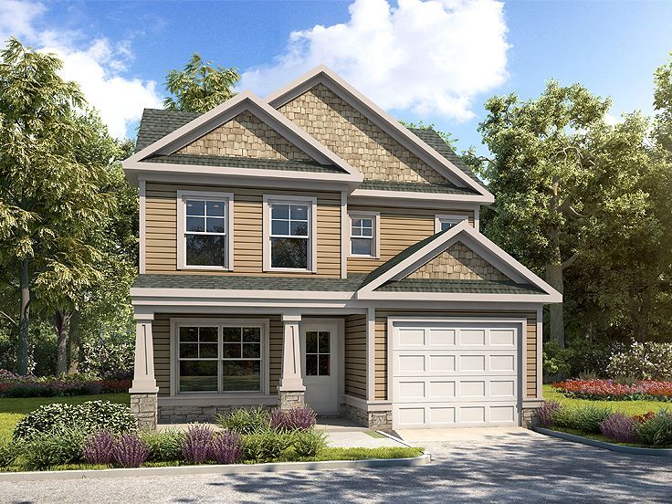 019H0201 Narrow Lot House Plan Craftsman house plans, Narrow house
