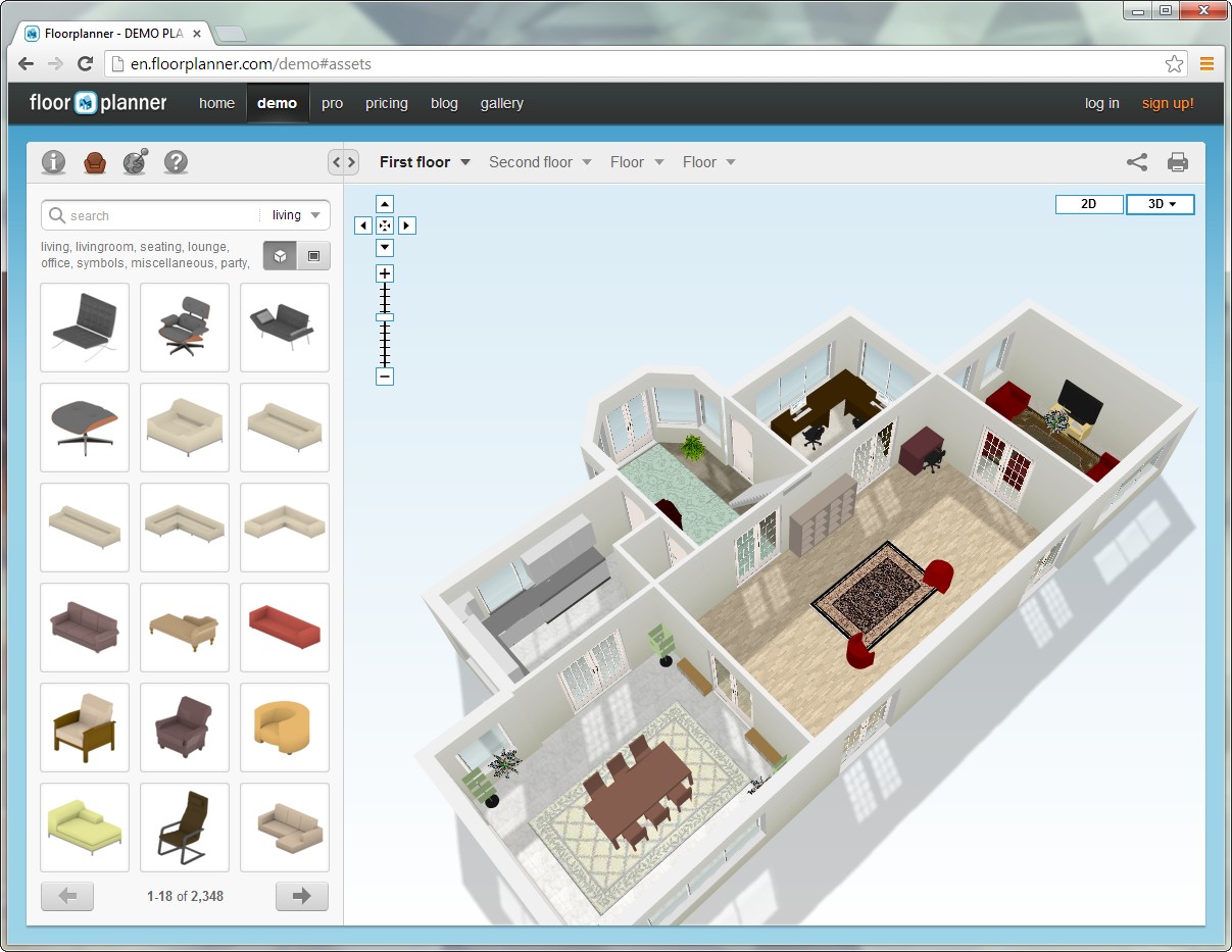 Online floorplanner in 3D Klaas Nienhuis