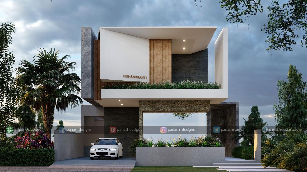 MODERN BUNGALOW ELEVATION Duplex house design, Small house elevation