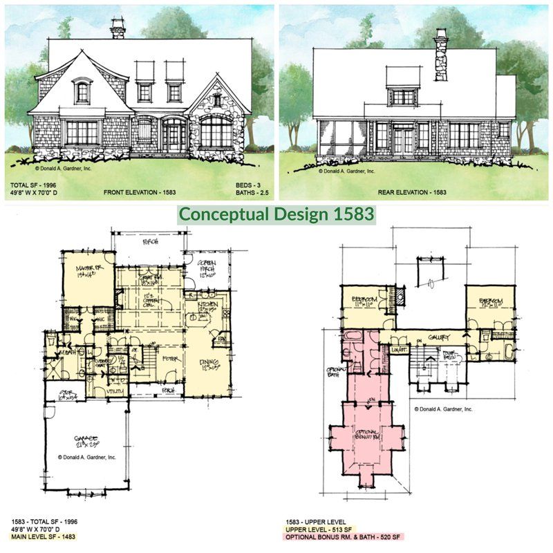 Two Story Cottage Home Plans Narrow Lot House Plans Narrow lot