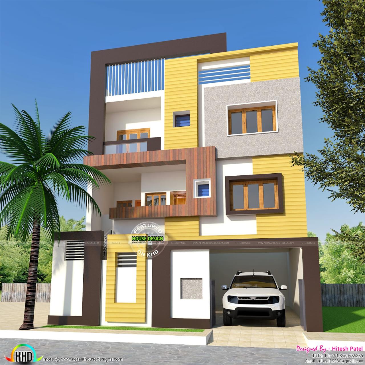 2 BHK, small double storied home 1200 sqft Kerala home design and