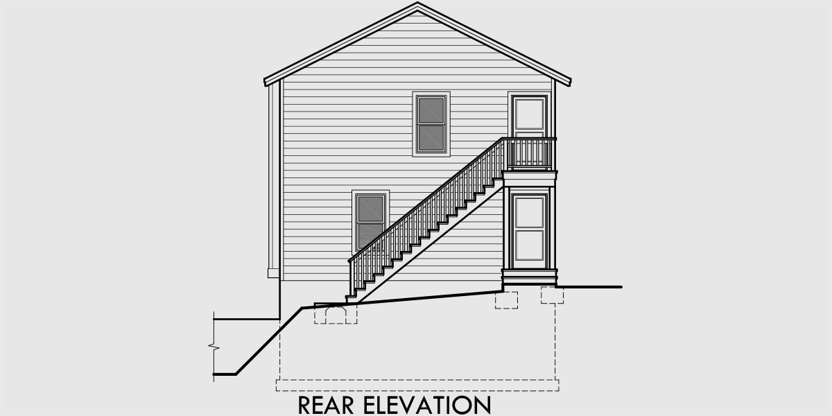 Duplex House Plans, Stacked Duplex Plans, D493
