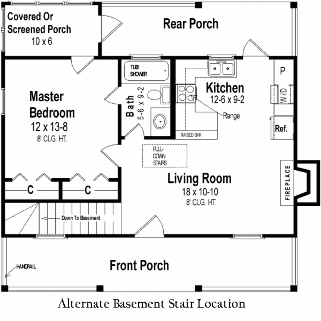 Cabin Style House Plan 1 Beds 1 Baths 600 Sq/Ft Plan 21108
