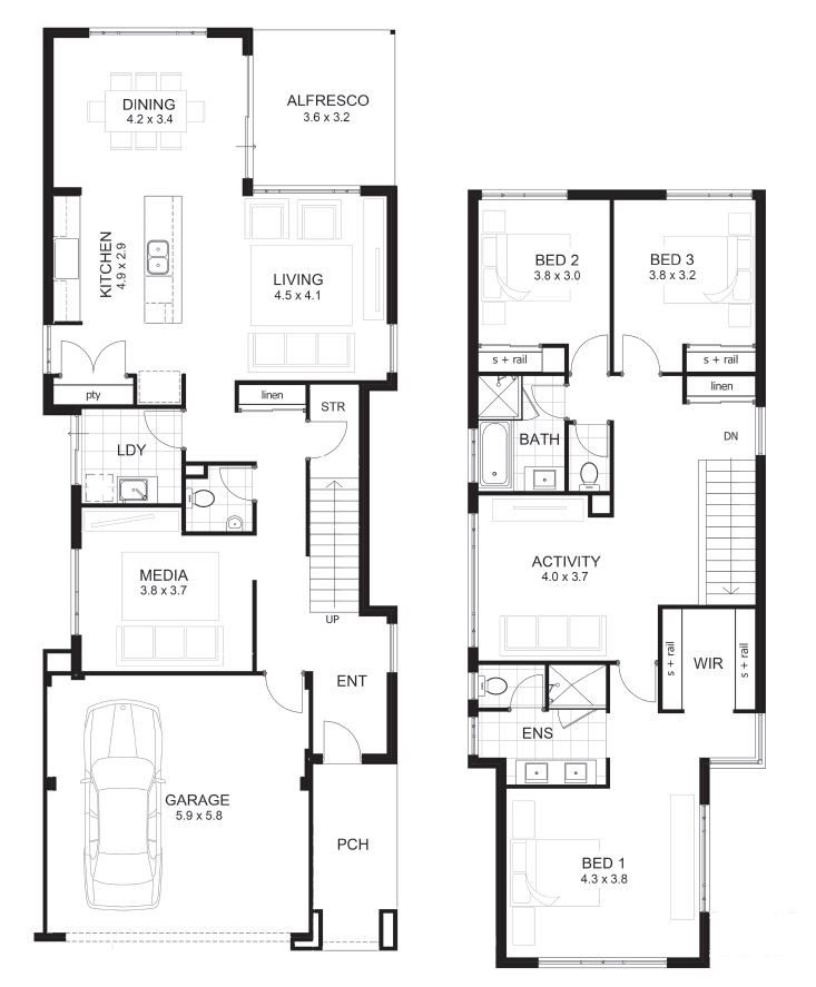 Unique House Plans 2 Story 3 Bedrooms New Home Plans Design