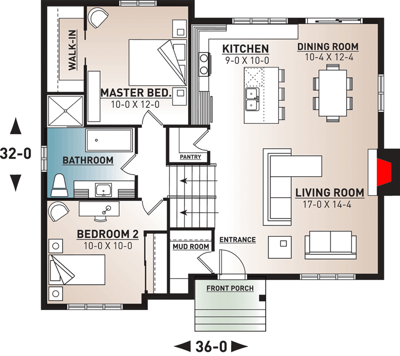 3Bed Split Level Home Plan 21047DR Architectural Designs House Plans