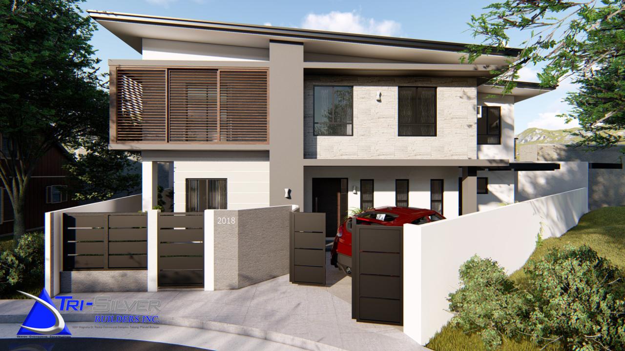TROPICAL CONTEMPORARY 2 STOREY RESIDENTIAL HOUSE Trisilver Builders