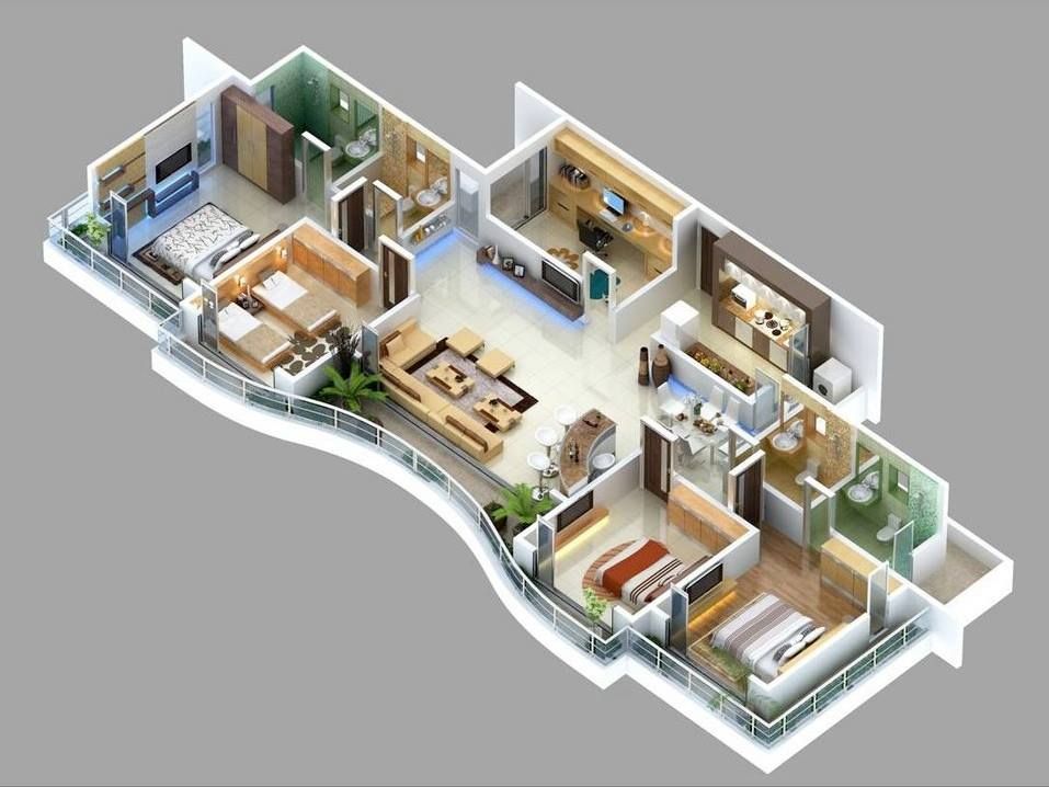 Pin on 3D Floor Plans