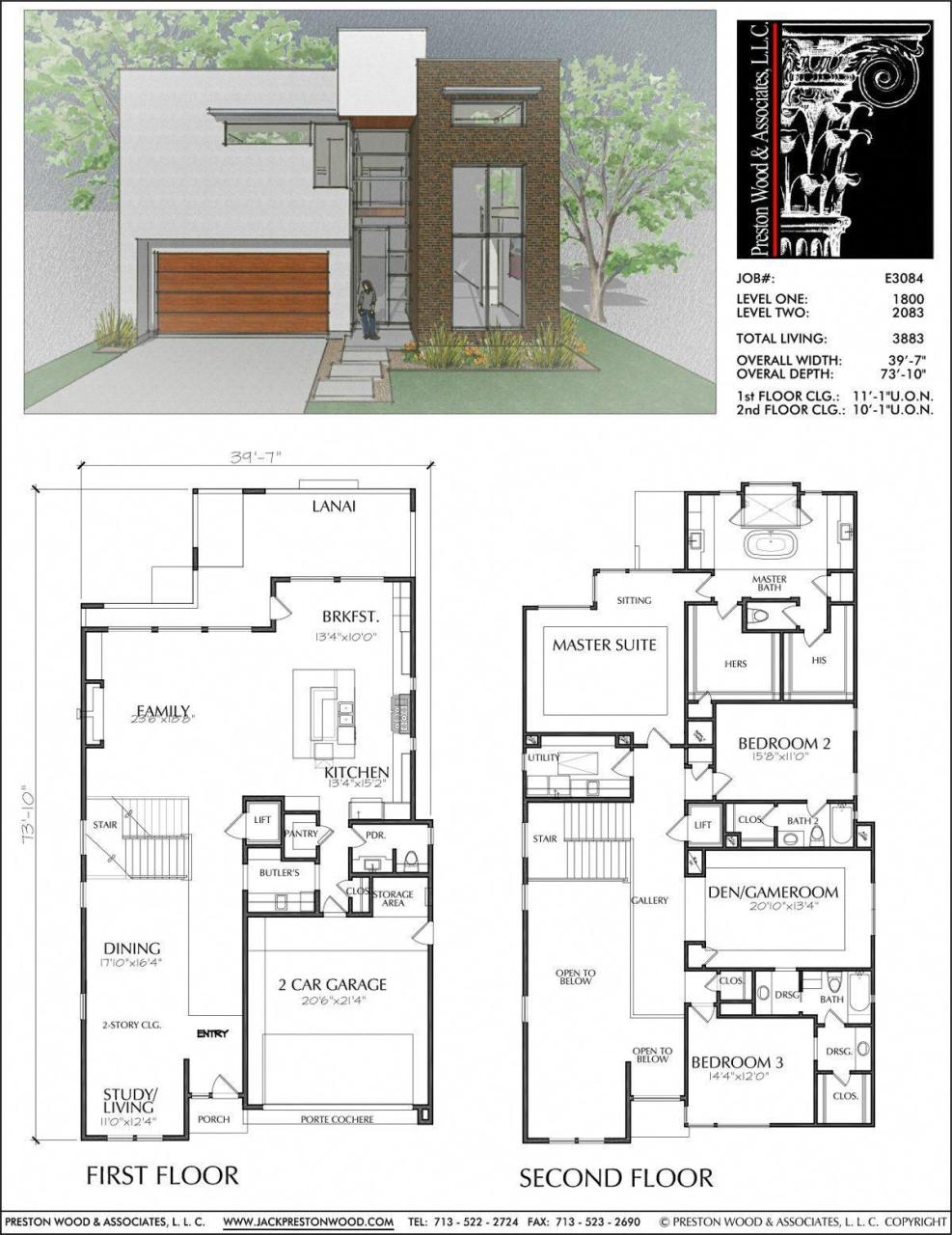 Unique Two Story House Plans, Floor Plans for Luxury Two Story Homes