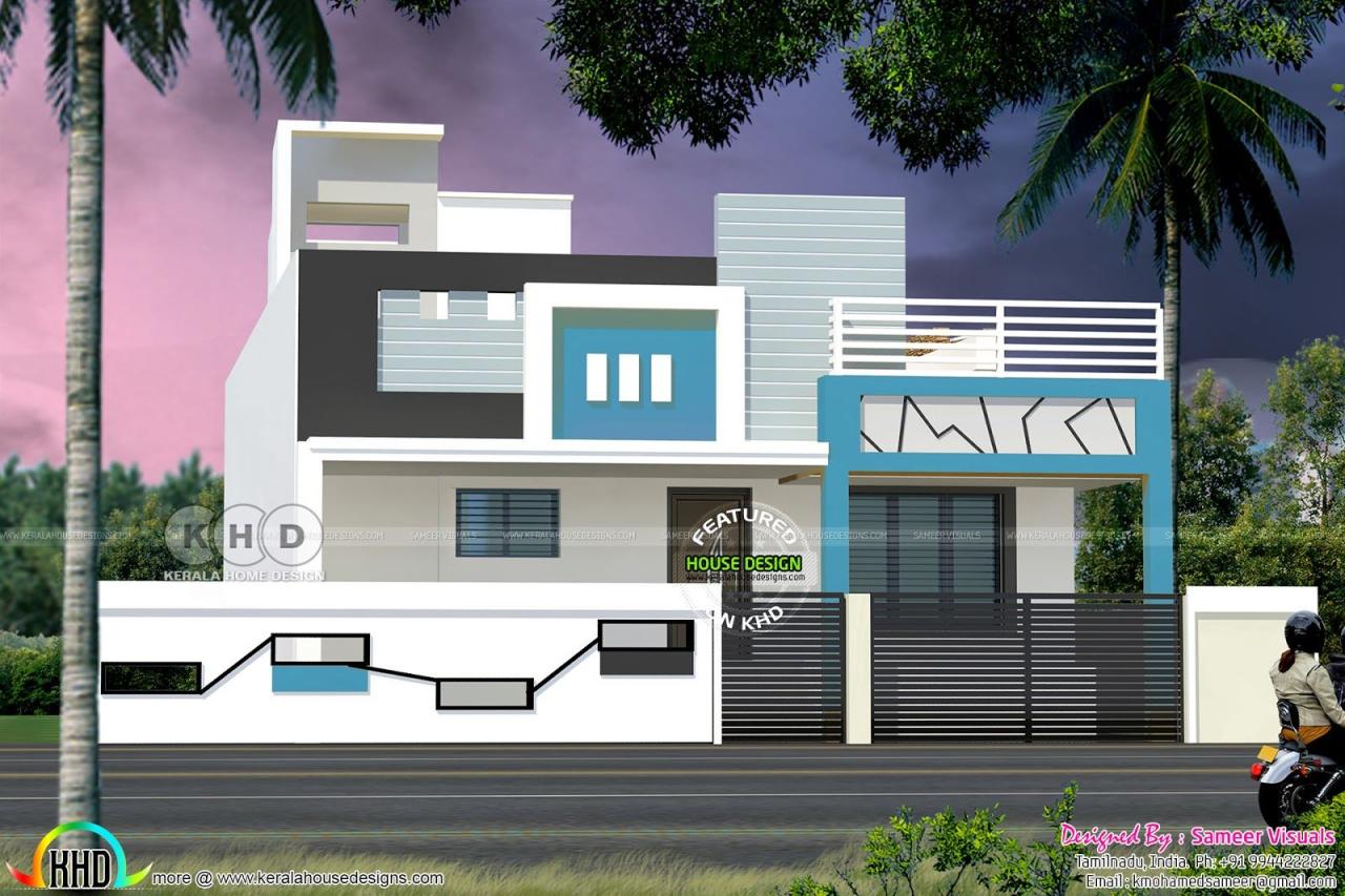 indian home design single floor House elevation, Kerala house design