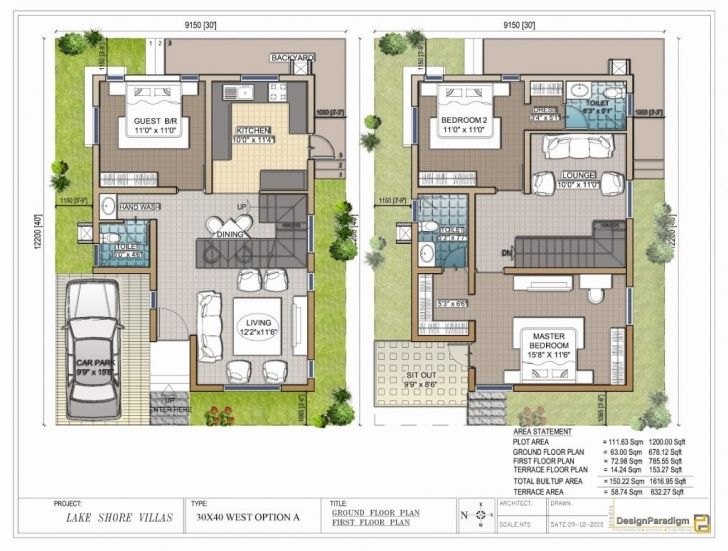 40+ 30x40 Duplex House Plan North Facing, Popular Style!