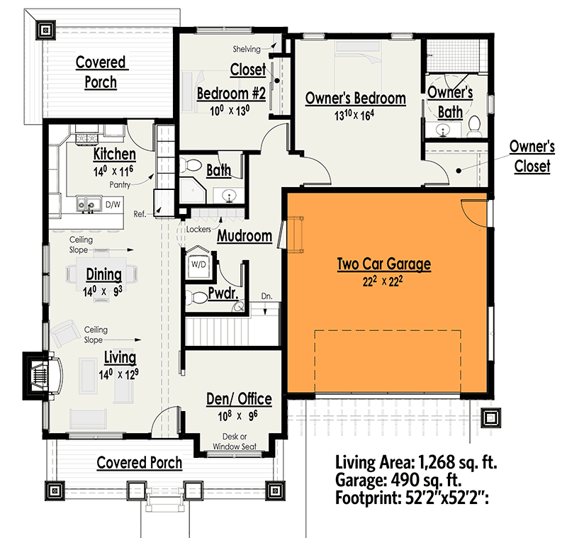 Plan 18267BE Simply Simple One Story Bungalow House plans one story
