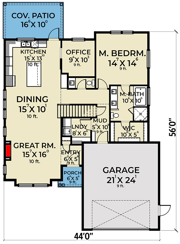 Plan 280106JWD Contemporary Twostory House Plan with Mainlevel