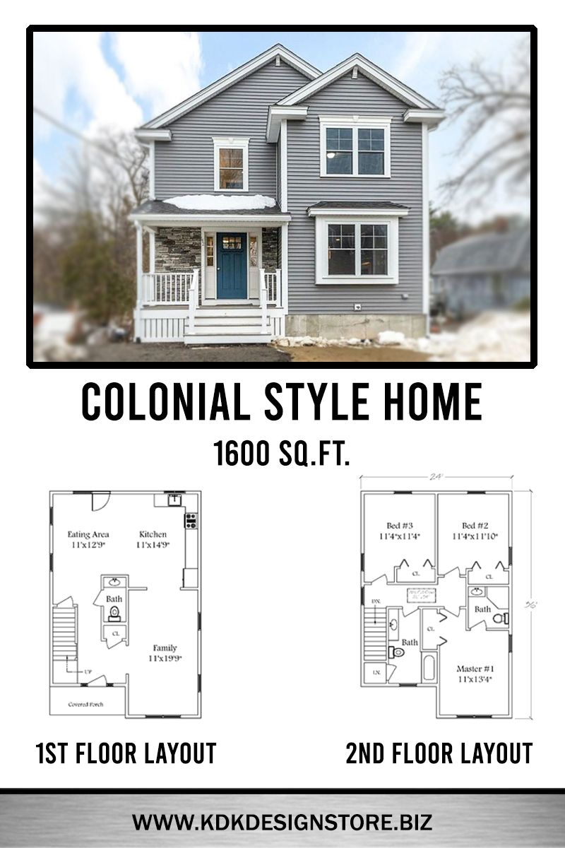Most Popular Narrow Colonial House Plans, House Plan 1200 Sq Ft