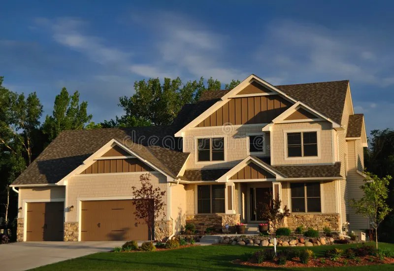 Luxury Two Story Suburban Executive Home Stock Image Image of home