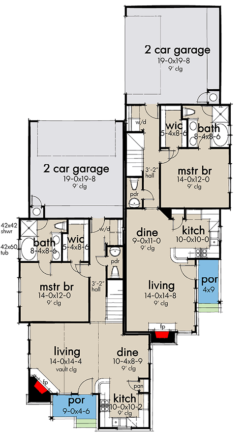 Plan 16912WG TwoFamily Cottage House Plan Cottage house plans