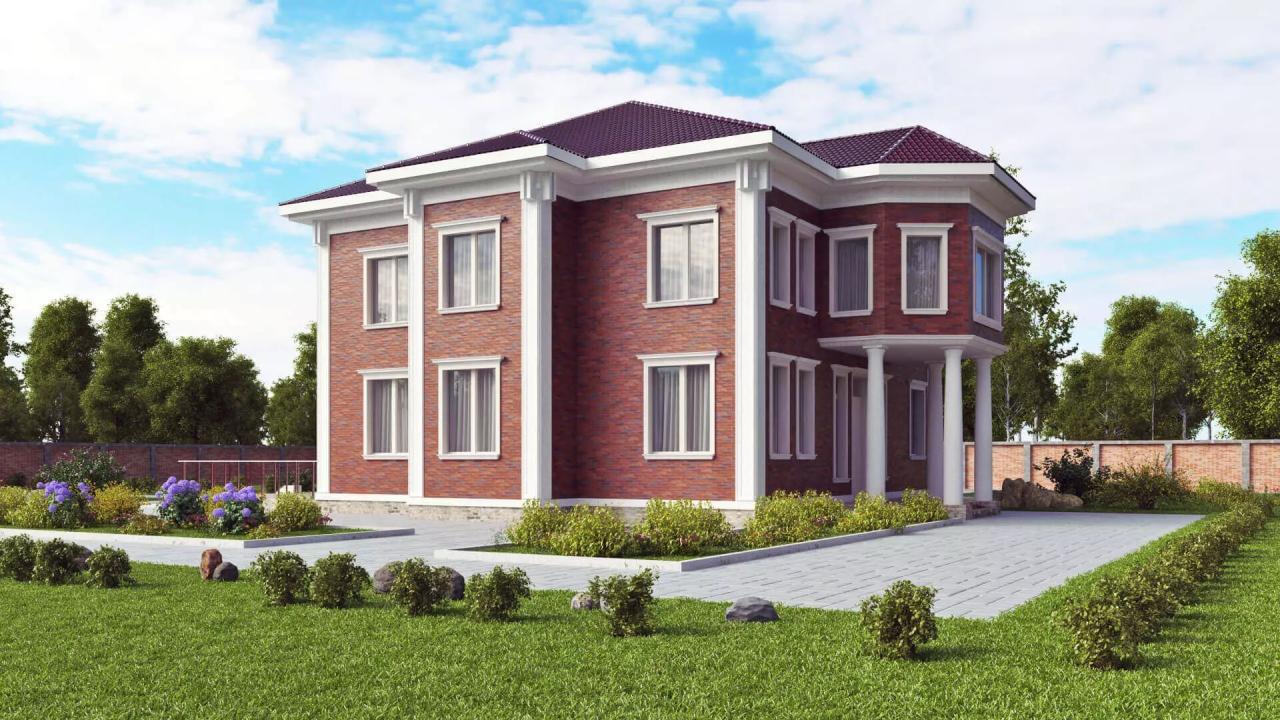 Project of a twostorey house without a garage S294 EcoSipBud