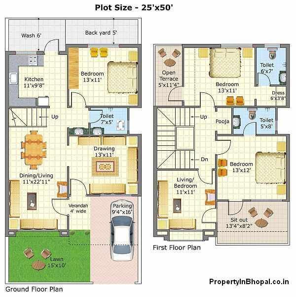 house plans india Bungalow floor plans, Duplex house plans, Cottage